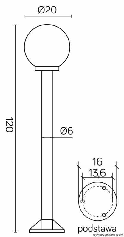 Lampy stojące – inni producenci Kule K 5002/2/K 200 OP 4