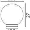 Kule ogrodowe Lampa ogrodowa ALEKULE G 250 Z 11