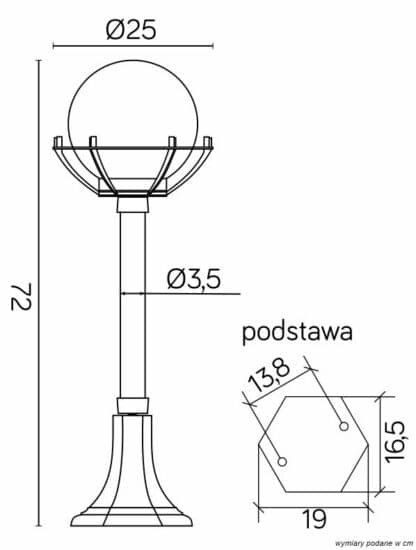 Lampy stojące – inni producenci Kule z koszykiem 200 K 5002/3/KPO OP 12