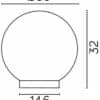 Kule ogrodowe Lampa ogrodowa ALEKULE G 300 Z 11