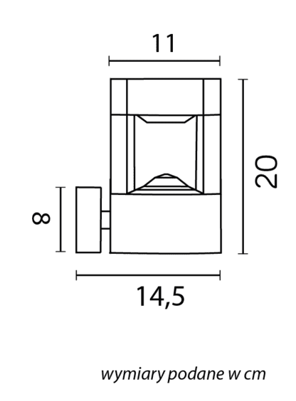 Kinkiety zewnętrzne – inni producenci Fan Kwadrat FKW-K100 5