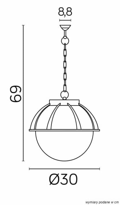 Lampy wiszące Kule z koszykiem 250 K 1018/1/KPO 250 OP 7