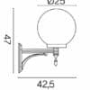 Kinkiety zewnętrzne – inni producenci Kule Classic K 3012/1/K 250 U OP 9