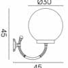 Kinkiety zewnętrzne – inni producenci Kule classic K 3012/1/K 300 P OP 10