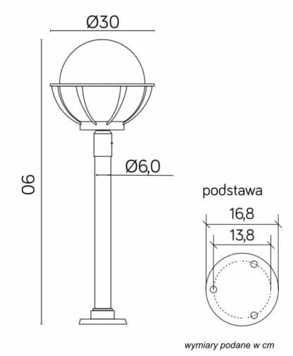 Lampy stojące – inni producenci Kule z koszykiem 250 K 5002/2/KPO 250 OP 9