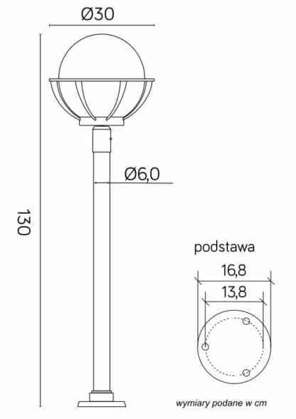Lampy stojące – inni producenci Kule z koszykiem 250 K 5002/1/KPO 250 OP 8