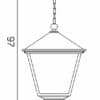 Lampy wiszące Retro Kwadratowe K 1018/1/BD KW 10