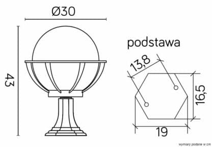 Lampy stojące – inni producenci Kule z koszykiem 250 K 4011/1/KPO 250 OP 6